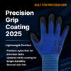DEX FIT Premium Nylon Work Gloves FN320 - Firm Nitrile Grip, 3D-Comfort Stretchy Fit, Thin & Lightweight, Protective & Durable, Breathable, Machine Washable; Navy 9 (L) 3 Pairs view 2