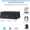 SSK USB 3.0 to SATA External Hard Drive Docking Station Enclosure Adapter for 2.5 & 3.5 Inch HDD SSD SATA, Super Speed up to 5Gbps, Support UASP no Drivers Needed(20TB Supports) view 2