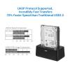 SSK USB 3.0 to SATA External Hard Drive Docking Station Enclosure Adapter for 2.5 & 3.5 Inch HDD SSD SATA, Super Speed up to 5Gbps, Support UASP no Drivers Needed(20TB Supports) view 3