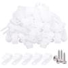 Glarks 120Pcs 3/8 Inch White Nylon Screw Mounting R-Type Cable Clip Wire Clamp with 120Pcs Screws for Wire, Cable, Conduit and Cable Conduit Kit White view 1