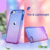 ULAK Clear Gradient Glitter Case for iPod Touch 7th/6th/5th Generation, Hybrid Slim Cute Case for Girls Women, Shockproof Anti-Scratch Soft TPU Bumper Cover for iTouch 5/6/7, Blue+Purple view 2
