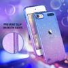ULAK Clear Gradient Glitter Case for iPod Touch 7th/6th/5th Generation, Hybrid Slim Cute Case for Girls Women, Shockproof Anti-Scratch Soft TPU Bumper Cover for iTouch 5/6/7, Blue+Purple view 3