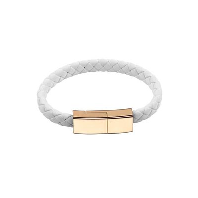 Outstanding USB Type-C Charging Cable Bracelet Neutural, USB C Phone Charger 2.4A Current, Wristband Design Charger Leather Bracelet Portable Travel Charger, Braided Cord