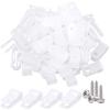 Glarks 60Pcs 1/4 Inch White Nylon Screw Mounting R-Type Cable Clip Wire Clamp with 60Pcs Screws for Wire, Cable, Conduit and Cable Conduit Kit (White) view 1