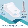 Glarks 60Pcs 1/4 Inch White Nylon Screw Mounting R-Type Cable Clip Wire Clamp with 60Pcs Screws for Wire, Cable, Conduit and Cable Conduit Kit (White) view 2