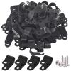 Glarks 120Pcs 3/8 Inch Black Nylon Screw Mounting R-Type Cable Clip Wire Clamp with 120Pcs Screws for Wire, Cable, Conduit and Cable Conduit Kit (Black) view 1