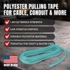 Cajun Pull Line - 1/2 Inch 1,200 lb. Polyester Pulling Tape - Made in USA (Turquoise, 3000) view 2
