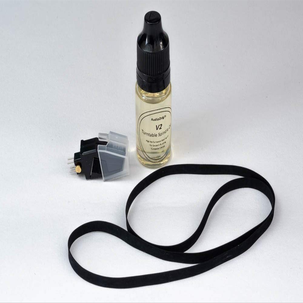 AT Cartridge, Stylus, Drive Belt and V2 Super Lube, Refurb Kit for JVC AL-F330, AL-F330BK, AL-F330BKJ, 27