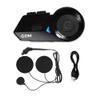 GDM Motorcycle Helmet with Bluetooth Headset - Large (Matte Black, with Clear & Iridium Shields) view 3
