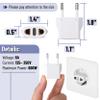 Bates- European Travel Plug Adapter, 3 Pack, US to Europe Plug Adapter Type C, Outlet Converter, USA to Europe, Italy, Spain, Germany, France, EU view 3
