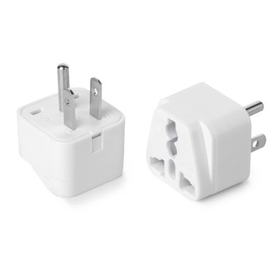 Bates- Universal Travel Plug Adapter, 2 Pack Converts EU UK AU Asia to USA