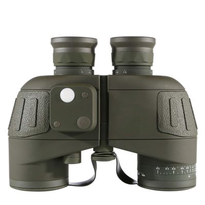 ASDQWER HD Binoculars, Large Eyepiece, Navigation Compass and Rangefinder,Large Object Lens BAK4, Waterproof and Fogproof,FMC Lens,with Multilayer Coated Lenses,Green