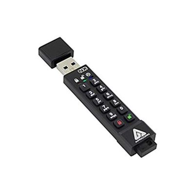 Apricorn Aegis Secure Key 3NX: Software-Free 256-Bit AES XTS Encrypted USB 3.1 Flash Key with FIPS 140-2 Level 3 Validation, Onboard Keypad, and up to 25% Cooler Operating Temperatures. (Renewed)