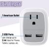 Bates European Travel Adapter with USB - US to Europe Plug Adapter for Travel view 2