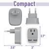 Bates European Travel Adapter with USB - US to Europe Plug Adapter for Travel view 3