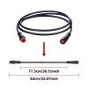 baluoqi Extension Cable 2Pin/3Pin/4Pin/5Pin/6Pin/8Pin/9Pin Waterproof Plug Works for Electric Bicycle Light/Throttle/Ebrake/Display Ebike Parts Extend Cable (2pin 80cm) view 2
