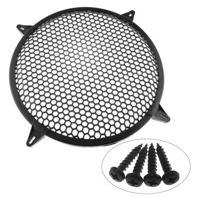 DGZZI 12Inch SubWoofer Plastic Mesh Cover Car Audio Waffle Speaker Grill Protect Guard with 4PCS Grill Clamps and 4PCS Screws