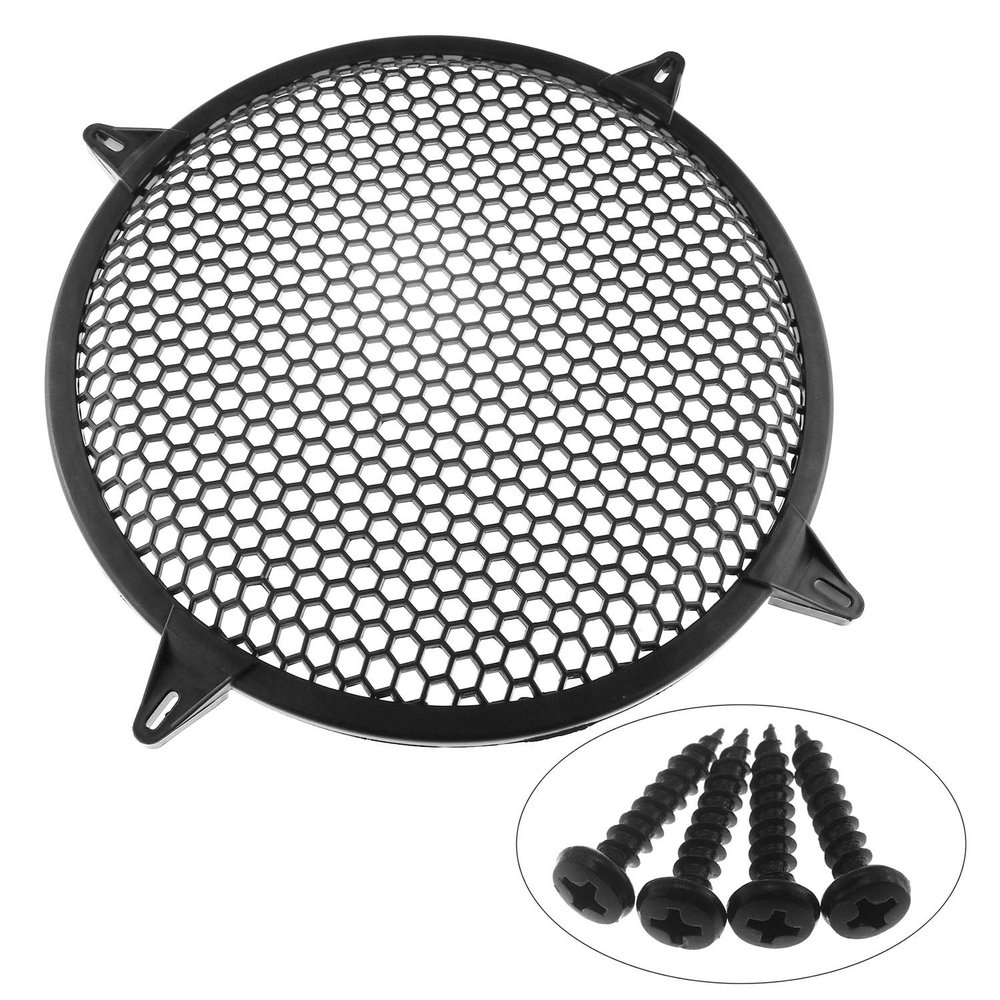 DGZZI 12Inch SubWoofer Plastic Mesh Cover Car Audio Waffle Speaker Grill Protect Guard with 4PCS Grill Clamps and 4PCS Screws