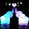 angel3292 Cute Elephant Shaped 7 Color Changing Lamp Night Bedroom Home Decor Gift - White view 1