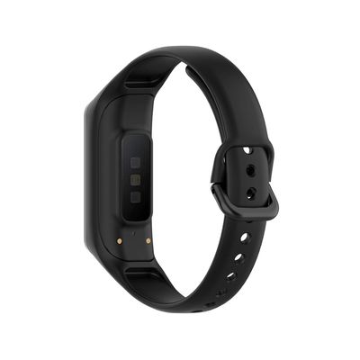 Compatible with Samsung Galaxy Fit 2 SM-R220 Bands, Galaxy Fit 2 Watch Band Colorful Silicone Waterproof Replacement Bracelet Strap for Galaxy Fit 2 Fitness Tracking (Black)