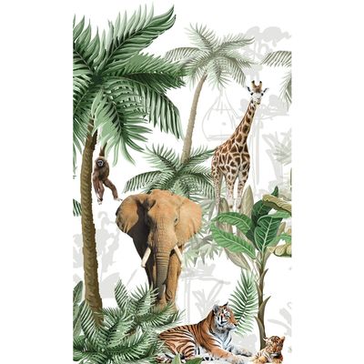 145530 Panoramic Woven Beach for Children with Photos 1.5 x 2.5 m Green
