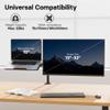 Redbat Monitor and Laptop Mount Stand, Fully Adjustable Monitor Arm with Vented Tray for 13" to 32" LCD Screens and Notebook up to 16", Holds up to 22lbs, VESA Compatible, Dual Mounting Options view 3