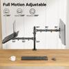 Redbat Monitor and Laptop Mount Stand, Fully Adjustable Monitor Arm with Vented Tray for 13" to 32" LCD Screens and Notebook up to 16", Holds up to 22lbs, VESA Compatible, Dual Mounting Options view 4
