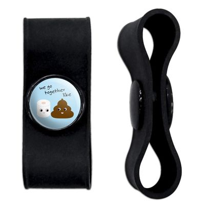 GRAPHICS & MORE Toilet Paper and Poop We Go Together Like Funny Friends Headphone Earbud Cord Wrap - Charging Cable Manager - Wire Organizer Set of 2