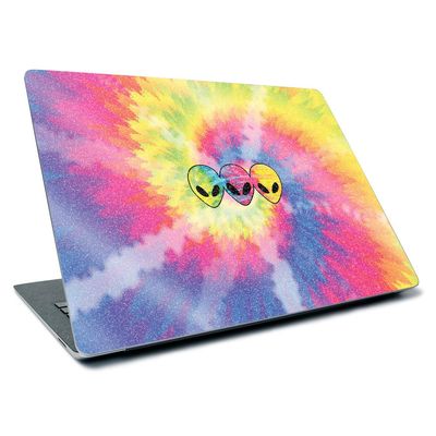 MightySkins Glossy Glitter Skin Compatible with Microsoft Surface Laptop 3 13.5" (2019) - Groovy Aliens | Protective, Durable High-Gloss Glitter Finish | Easy to Apply | Made in The USA
