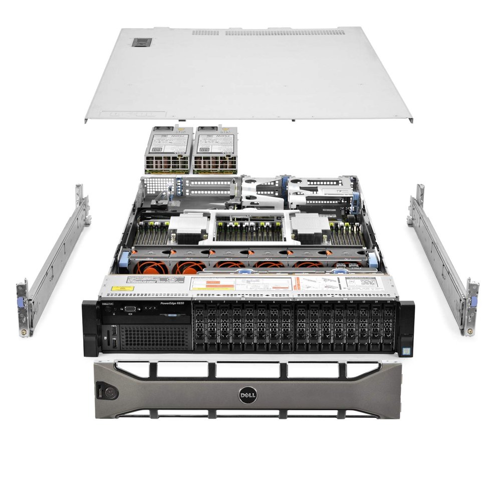 Dell PowerEdge R830 Server 2.20Ghz 56-Core 128GB 16x 300GB 15K 12G H730P Rails (Renewed)