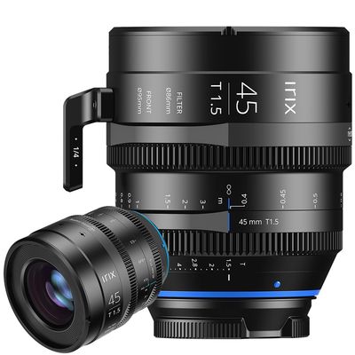 Irix Cine 45mm T1.5 Cinema Lens for Canon RF Mount Cameras | Military Certified for Humidity and Freezing Rain/Icing | Compatible with Magnetic Filters | Distance Scale in Meters