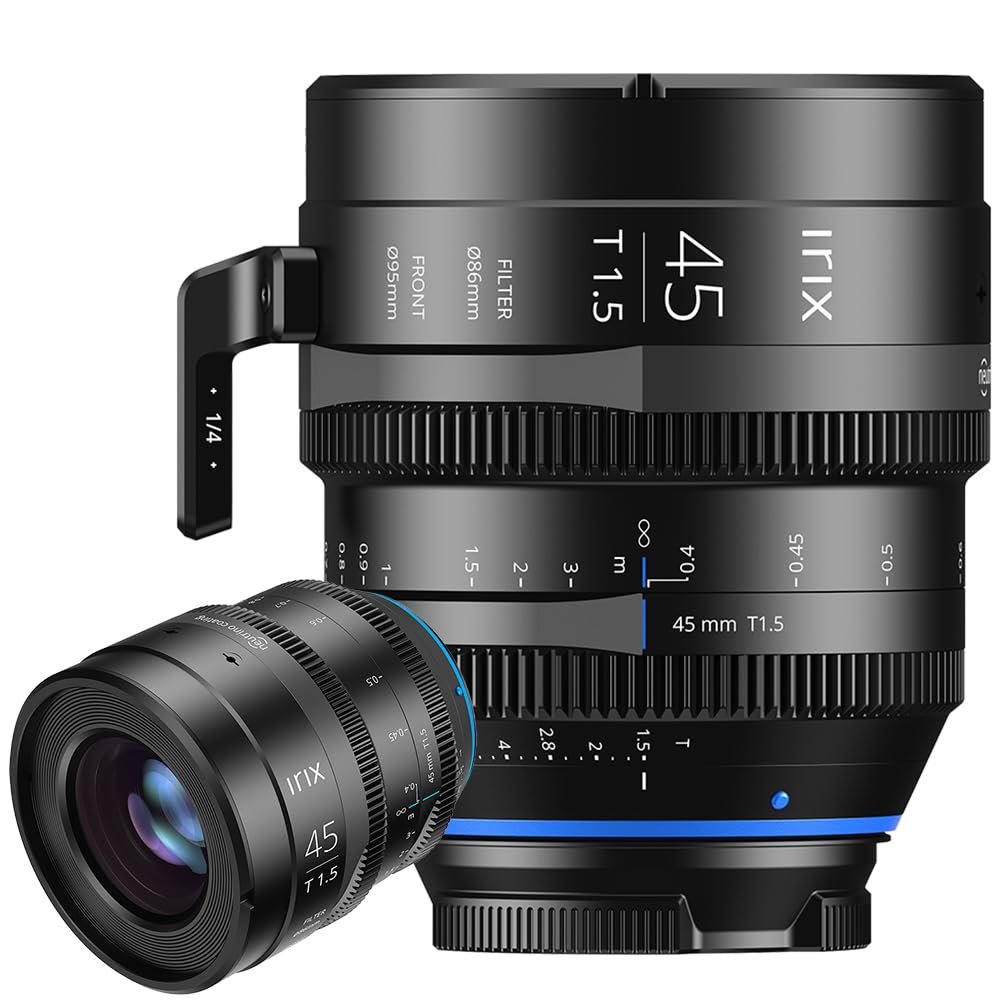 Irix Cine 45mm T1.5 Cinema Lens for Canon RF Mount Cameras | Military Certified for Humidity and Freezing Rain/Icing | Compatible with Magnetic Filters | Distance Scale in Meters