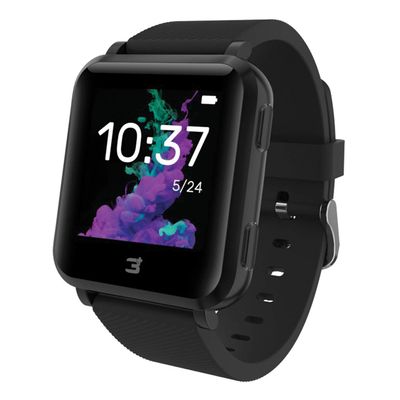 3Plus 3PL-VIBEPLUS-BK Vibe+ Smartwatch, Black