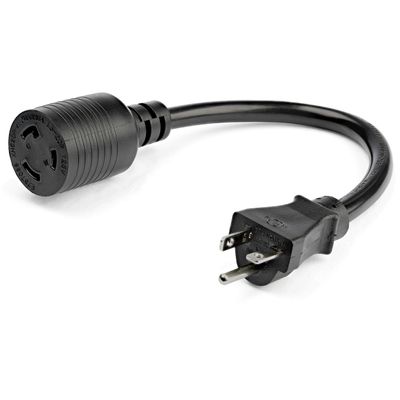 StarTech.com 3ft (1m) Heavy Duty Extension Cord, NEMA L5-20R to NEMA 5-20P Black Extension Cord, 13A 125V, 12AWG, Heavy Gauge Power Extension Cable, Heavy Duty AC Power Cord, UL Listed (PAC520PLR3)