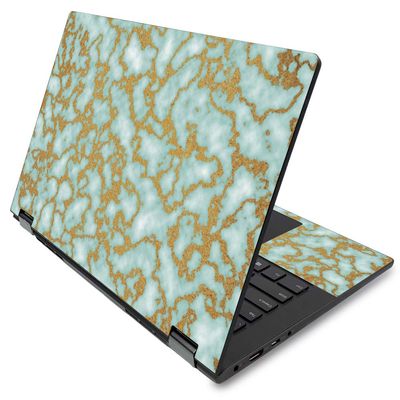 MightySkins Skin Compatible with Lenovo Flex 14" (2019) - Golden Jade | Protective, Durable, and Unique Vinyl Decal wrap Cover | Easy to Apply, Remove, and Change Styles | Made in The USA