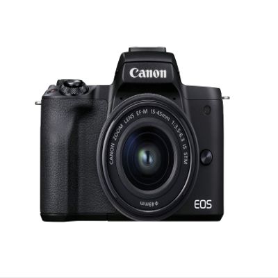 Canon EOS M50 Mark II + EF-M 15-45mm is STM Kit Black (Renewed)