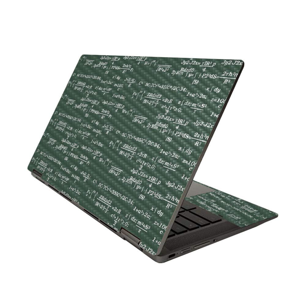MightySkins Carbon Fiber Skin Compatible with HP Chromebook x360 14" (2020) - Equation Board | Protective, Durable Textured Carbon Fiber Finish | Easy to Apply and Change Style | Made in The USA