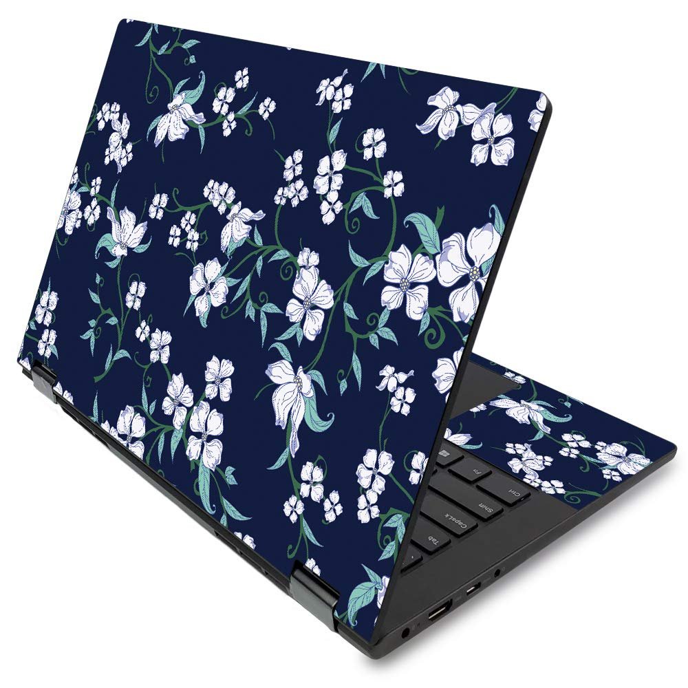 MightySkins Skin Compatible with Lenovo Flex 14" (2019) - White Freesia | Protective, Durable, and Unique Vinyl Decal wrap Cover | Easy to Apply, Remove, and Change Styles | Made in The USA