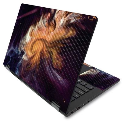 MightySkins Carbon Fiber Skin Compatible with Lenovo Flex 14" (2019) - Swirl Galaxy | Protective, Durable Textured Carbon Fiber Finish | Easy to Apply, Remove, and Change Styles | Made in The USA