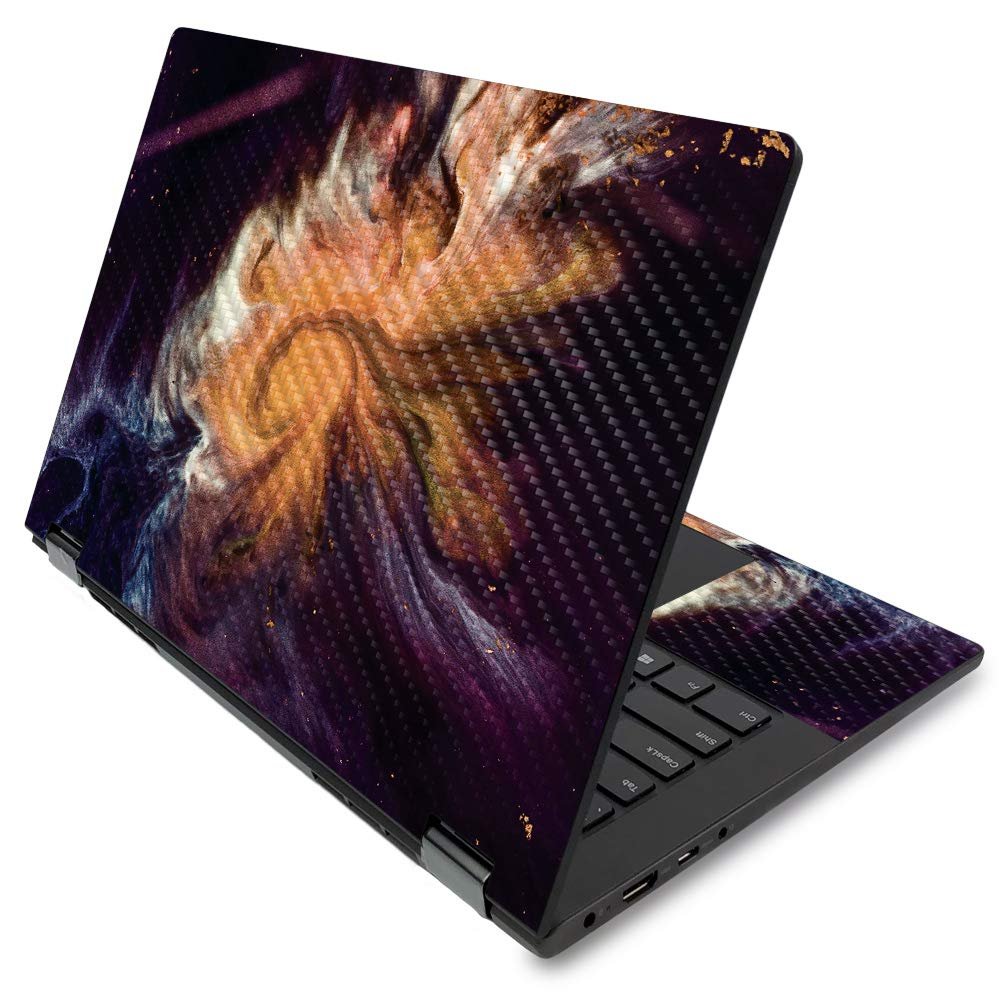 MightySkins Carbon Fiber Skin Compatible with Lenovo Flex 14" (2019) - Swirl Galaxy | Protective, Durable Textured Carbon Fiber Finish | Easy to Apply, Remove, and Change Styles | Made in The USA