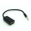 AccessoryChoice 3.5mm Headphone Splitter, Dual Port, Black, 7 inch view 1