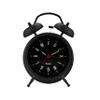 Fisura Black Analog Alarm Clock Without Ticking, with LED Night Light & Writable Message Board Metal 4.6 x 2.2 x 6.3 in view 1
