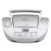 HANNLOMAX HX-328CD Portable CD Boombox with AM/FM Radio, Bluetooth, USB Port for MP3 Playback, Aux-in AC/DC Dual Power Source. (Silver) view 3