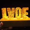 Forever Rose Flowers Light with Personalized Custom Letter Lamp, Eternal Rose Flower Night Light for Birthday Thanksgiving Christmas view 3