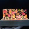 Forever Rose Flowers Light with Personalized Custom Letter Lamp, Eternal Rose Flower Night Light for Birthday Thanksgiving Christmas view 4