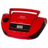 HANNLOMAX HX-328CD Portable CD Boombox with AM/FM Radio, Bluetooth, USB Port for MP3 Playback, Aux-in AC/DC Dual Power Source. (Red) view 1