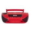 HANNLOMAX HX-328CD Portable CD Boombox with AM/FM Radio, Bluetooth, USB Port for MP3 Playback, Aux-in AC/DC Dual Power Source. (Red) view 2
