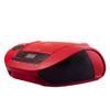 HANNLOMAX HX-328CD Portable CD Boombox with AM/FM Radio, Bluetooth, USB Port for MP3 Playback, Aux-in AC/DC Dual Power Source. (Red) view 4
