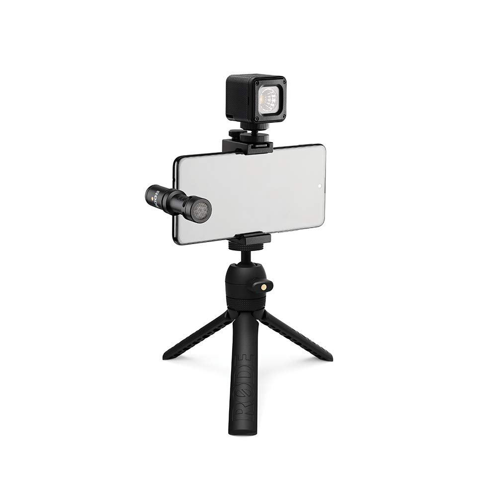 RDE Vlogger Kit Complete Mobile Filmmaking with High-quality Microphone, Tripod, LED Light and Accessories for Content Creation (USB-C Edition for Smartphones with USB-C Connector)