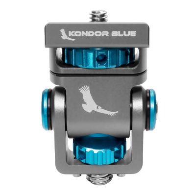 KONDOR BLUE Swivel 360 and Tilt 170 Camera Field Monitor Mount with Arri 3/8" Anti Twist Pin | Supports Sizes up to 10" or 1.2KG | (Pan/Tilt)